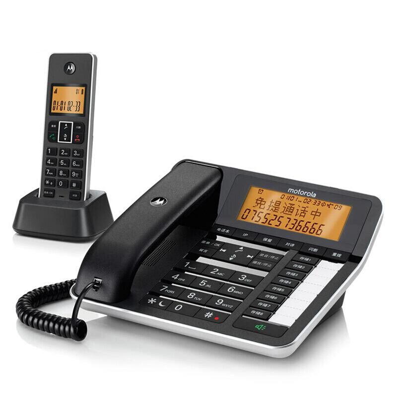 普通电话机 摩托罗拉/Motorola C7501 黑色 无线 座式