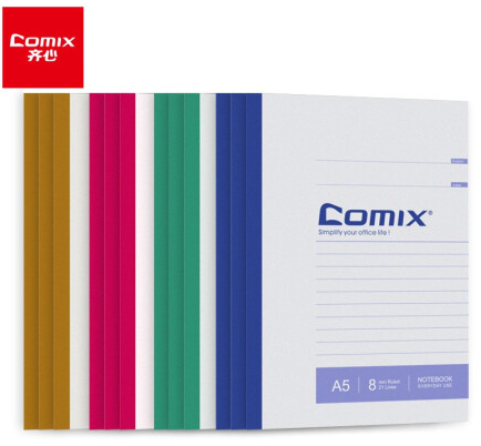 笔记本 齐心/COMIX C4505 无线装订 软面抄 60页 10本 A5