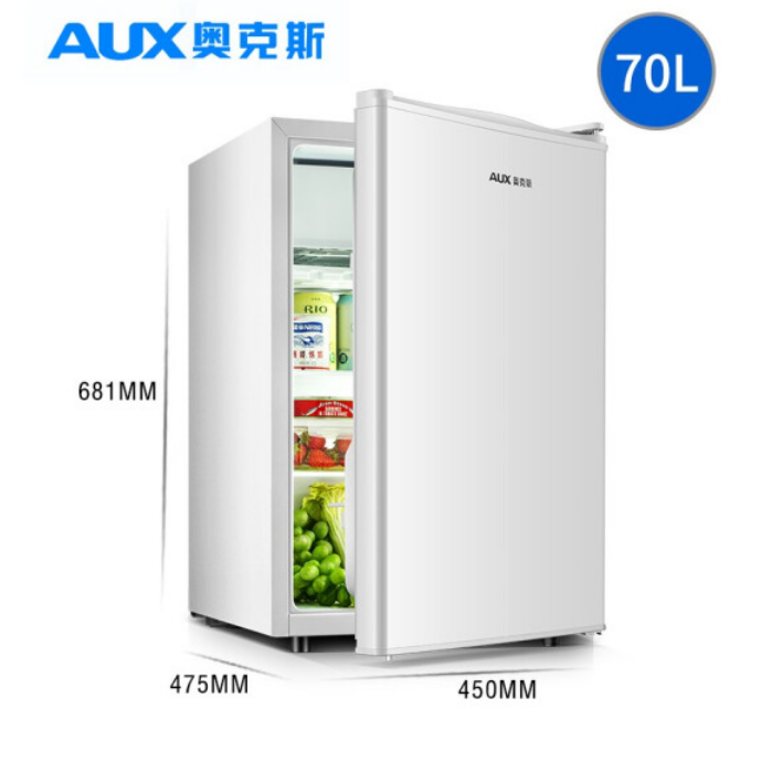 电冰箱 AUCSES BC-70P95L 单门 100L及以下 2级 机械控温 白色系 直冷