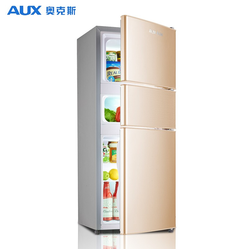电冰箱 奥克斯/AUCSES BCD72A122L 三门 101-200L 3级 机械控温 金色系 直冷